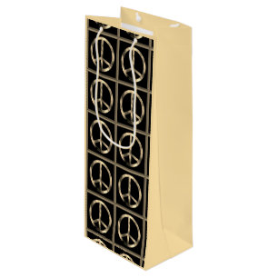 PEACE SIGN Wine Gift Bag