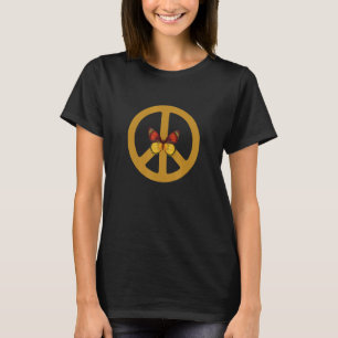 Peace Sign With Pretty Butterfly Nature Outdoors G T-Shirt