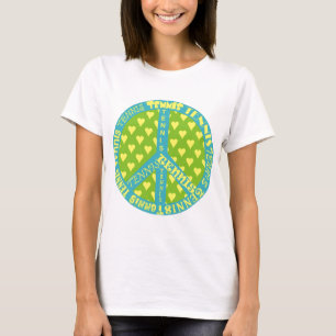 Peace Sign with Tennis in Frame T-Shirt