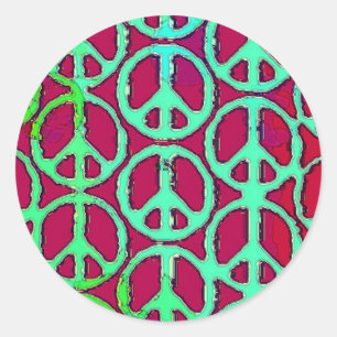 Peace signs envelope stickers