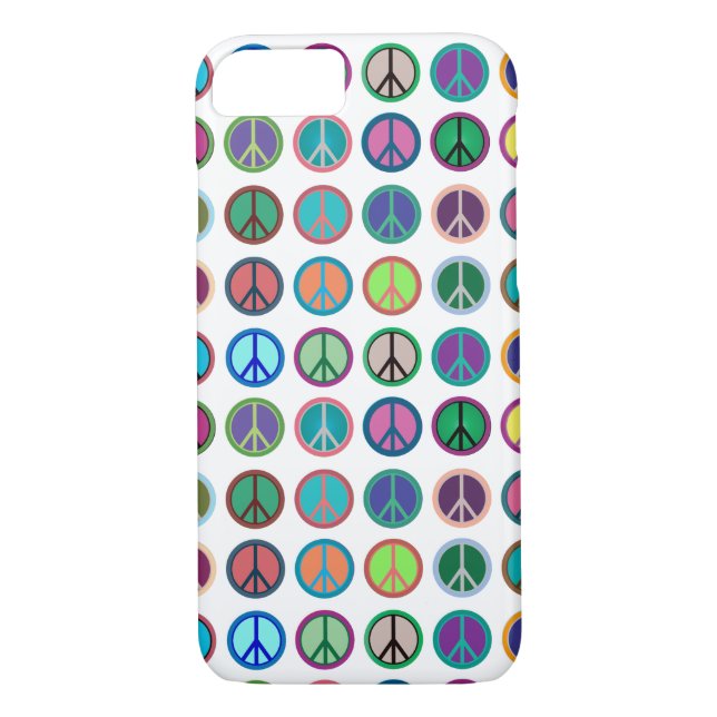 Peace Signs in Lots of Colours Case-Mate iPhone Case (Back)