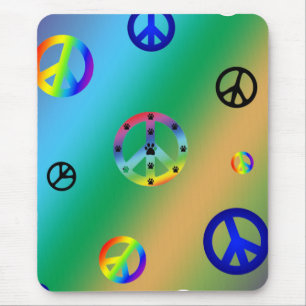 Peace Signs Mouse Pad