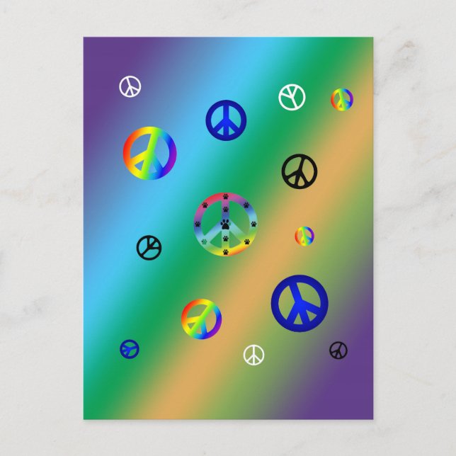 Peace Signs Postcard (Front)