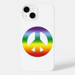 Peace Signs Rainbow in Summer Colours on White Case-Mate iPhone 14 Case
