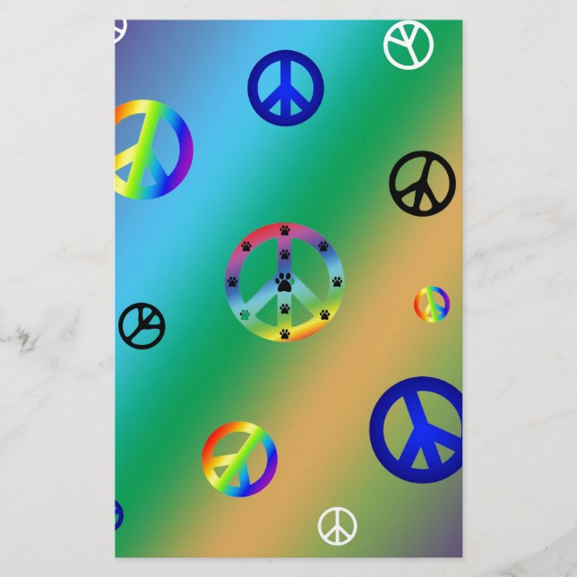 Peace Signs Stationery (Front)