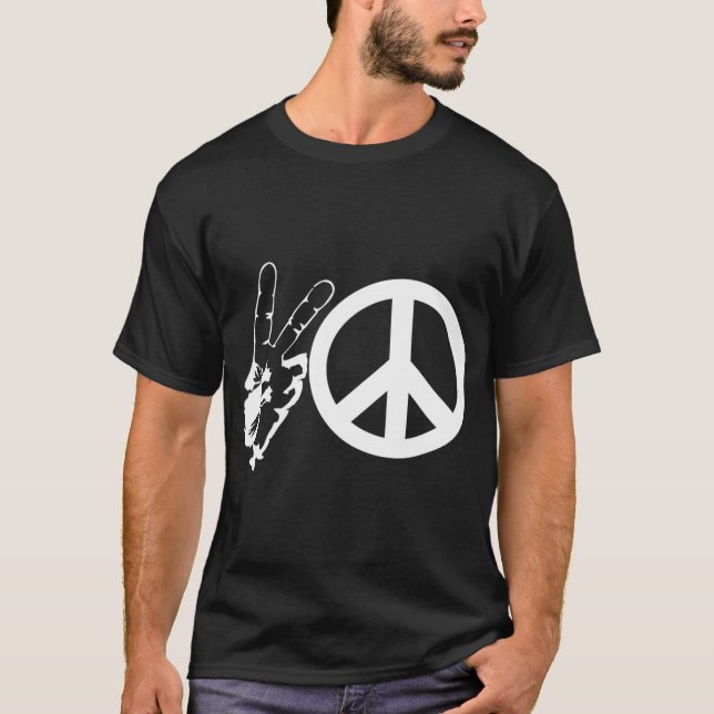 PEACE SIGNS (WHT) T-Shirt (Front)