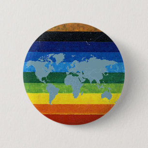 peace simbol rainbow 6 cm round badge