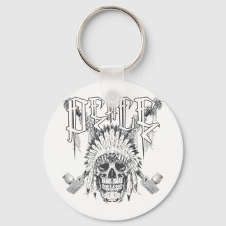 Peace Skull Key Ring