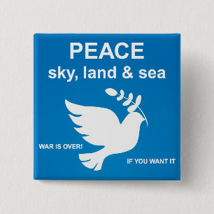 Peace (sky, land & sea) Button