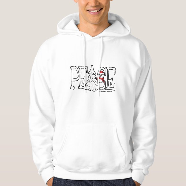 Peace Snowman Hoodie (Front)