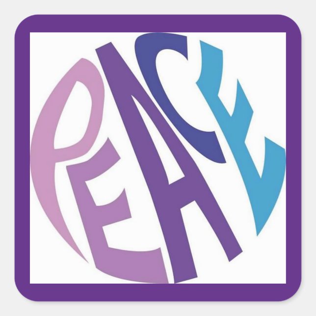 PEACE  SQUARE STICKER (Front)