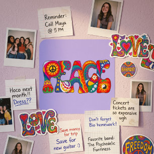 Peace Square Sticker