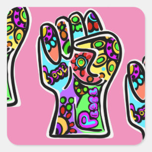 PEACE SQUARE STICKER