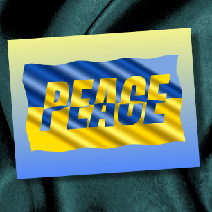 PEACE Stand with Ukraine, Ukraine Inspired, No War Postcard