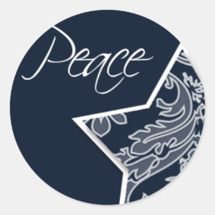 Peace Star Customisable Christmas Seals