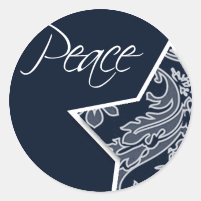 Peace Star Customisable Christmas Seals (Front)