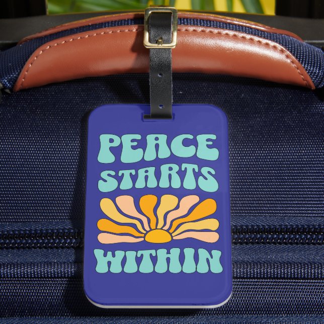 Peace Starts Within		 Luggage Tag (Front Insitu 2)