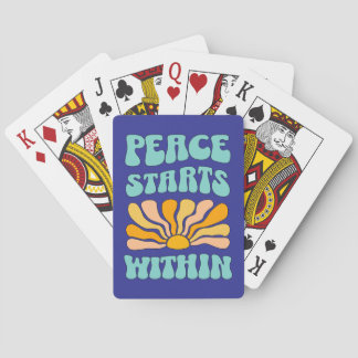 Peace Starts Within Playing Cards