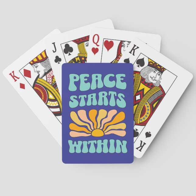 Peace Starts Within		 Playing Cards (Back)