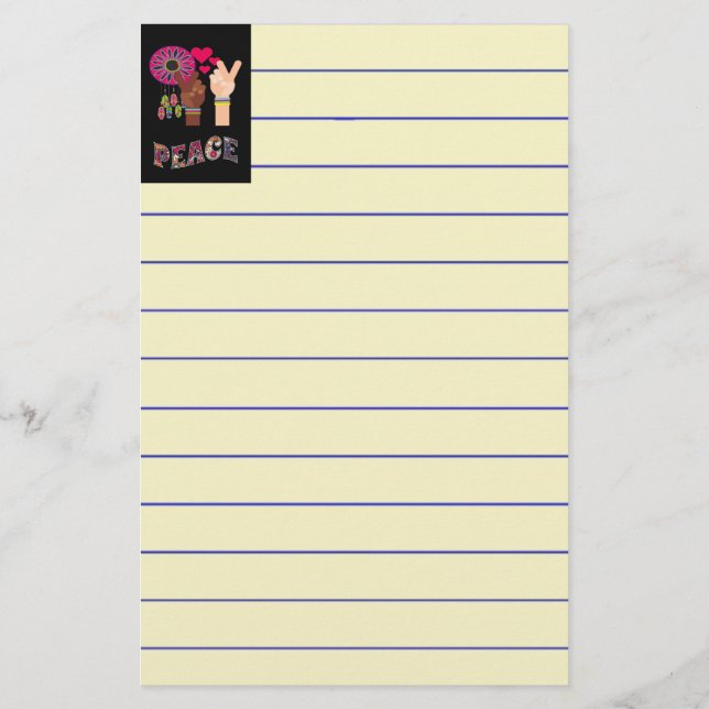 Peace Stationery (Back)