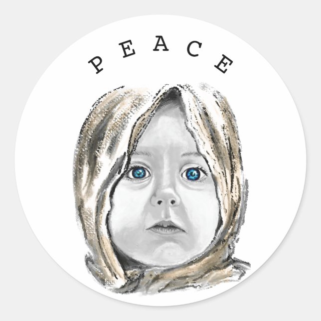 Peace Sticker with Little Girl Hope (Front)