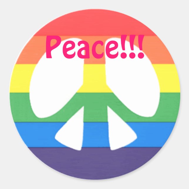 Peace!!! Stickers (Front)