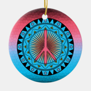 Peace ~ Sun Ceramic Tree Decoration