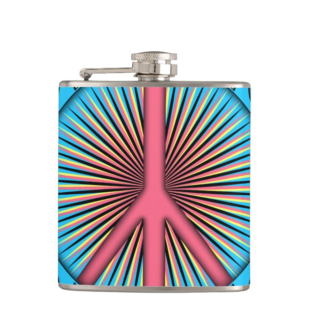 Peace ~ Sun Hip Flask (Front)