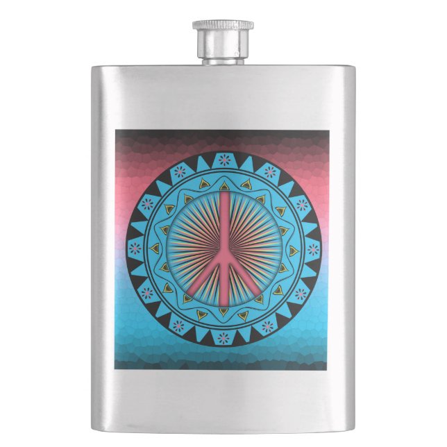 Peace ~ Sun Hip Flask (Front)