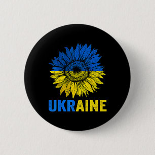 Peace Sunflower Ukrainian Flag Ukraine Lover Ukrai 6 Cm Round Badge