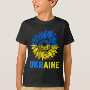 Peace Sunflower Ukrainian Flag Ukraine Lover Ukrai T-Shirt