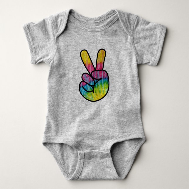 peace symbol baby bodysuit (Front)