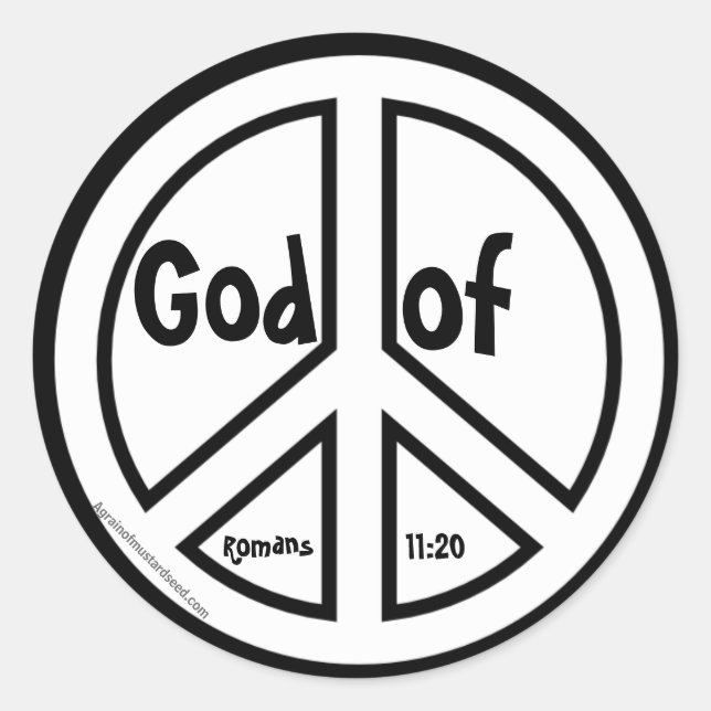 Peace Symbol Classic Round Sticker (Front)