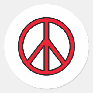 Peace Symbol Classic Round Sticker