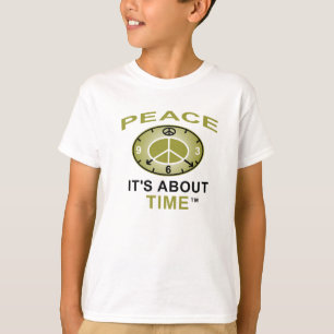PEACE SYMBOL CLOCK AA T shirt (White)