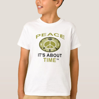 PEACE SYMBOL CLOCK AA T shirt (White)