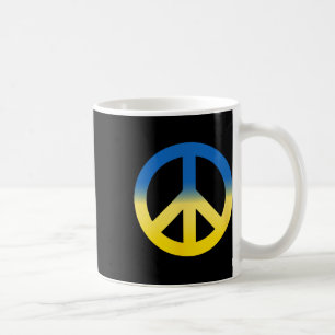 Peace Symbol - Colors Of Ukraine Flag With Peace S Coffee Mug