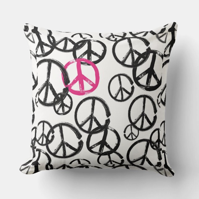 Peace symbol cushion (Front)