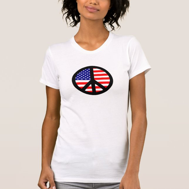 Peace Symbol Flag T-Shirt (Front)