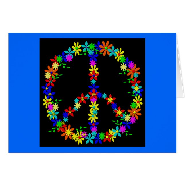 Peace Symbol Flower Power (Front Horizontal)