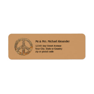 Peace Symbol Gold and Beige