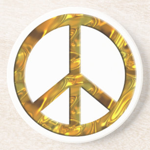 PEACE symbol - GOLD Coaster
