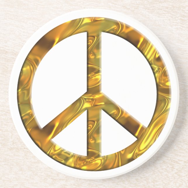 PEACE symbol - GOLD Coaster (Front)