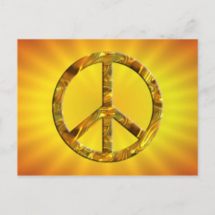 PEACE symbol - GOLD Postcard