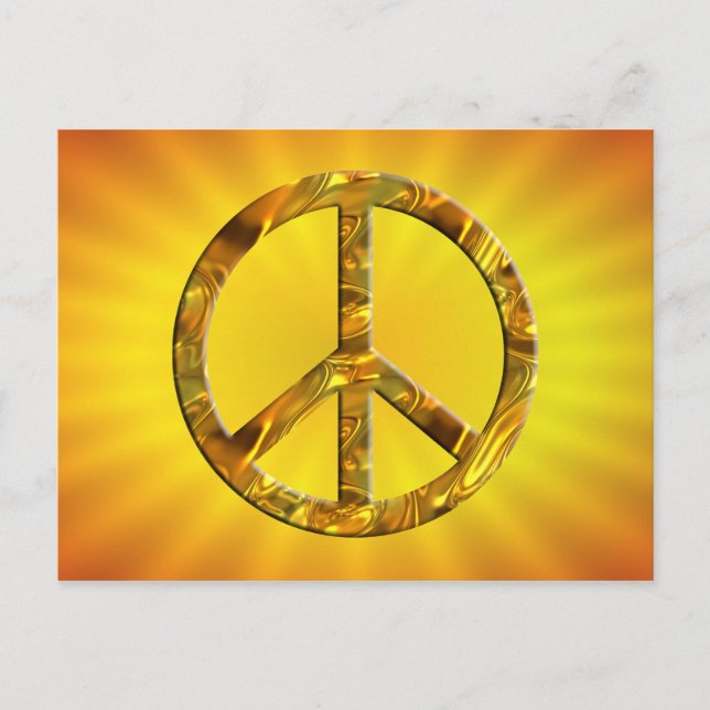 PEACE symbol - GOLD Postcard (Front)