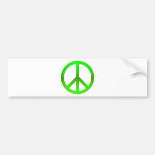 Peace Symbol Green Bumper Sticker