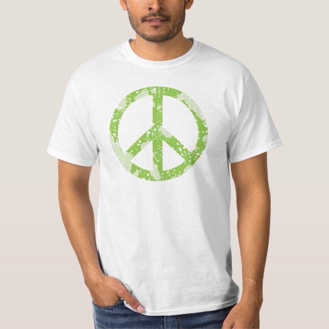 Peace Symbol (Green) T-Shirt (Front)
