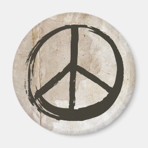 Peace Symbol Hippie Love 1960s Sign Mud Soiled Magnet