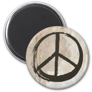 Peace Symbol Hippie Love 1960s Sign Mud Soiled Magnet