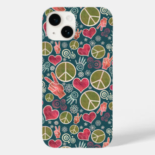 Peace Symbol Hipster Pacifism Sign Case-Mate iPhone 14 Case